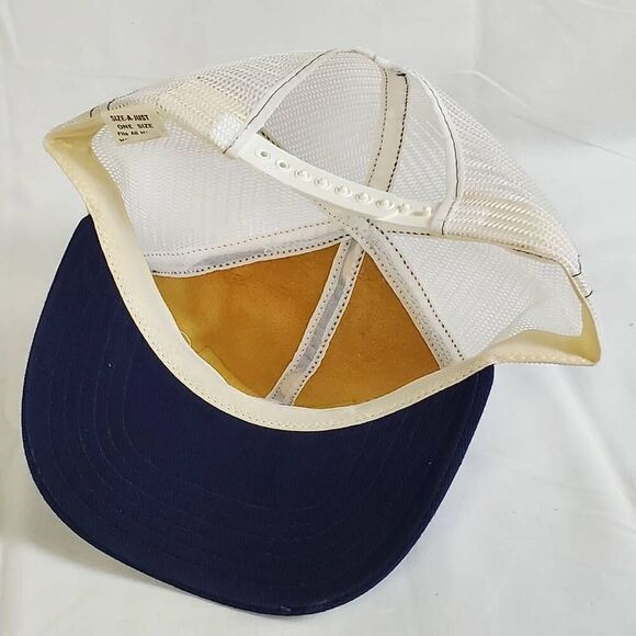 Vintage Lorsban Insecticides Patch Trucker Hat Blue White Mesh Snapback Size-A-J - Picture 3 of 6